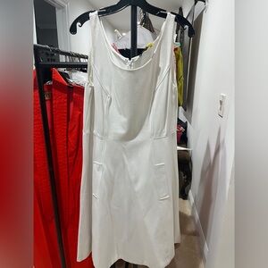 Brooks Brothers White Sheath Sleeveless Dress